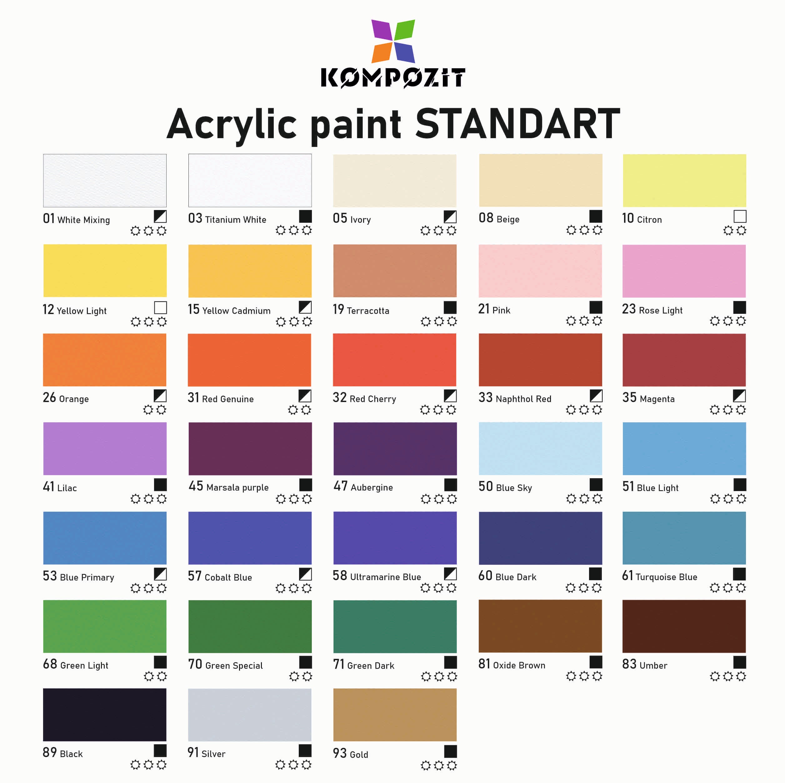STANDART Kompozit akril festék