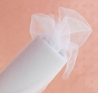Dekoratív tül 15 cm x 9 m – White