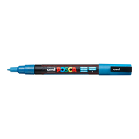 Posca filctoll PC-3ML, 0,9-1,3 mm, csillámos – világoskék (L8