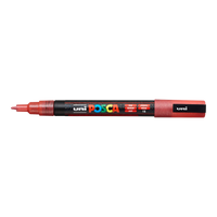 Posca filctoll PC-3ML, 0,9-1,3 mm, csillámos – piros (L15