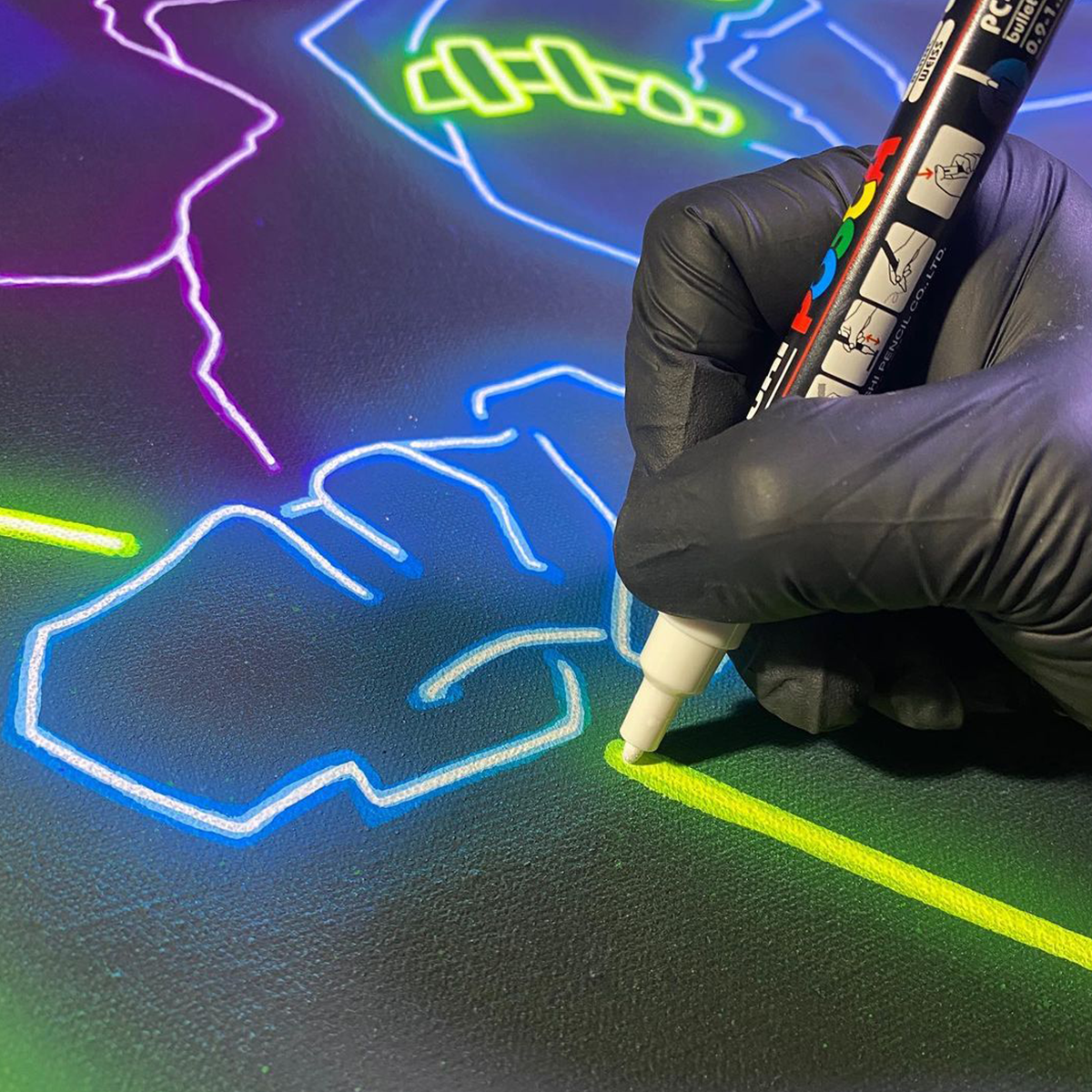 Posca PC-5M akril filctoll, 1,8 – 2,5 mm, égszínkék (48)