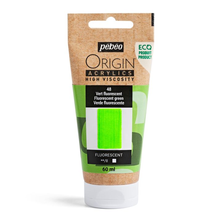 Pebeo ORIGIN akrilfesték 60 ml – Fluoreszkáló zöld