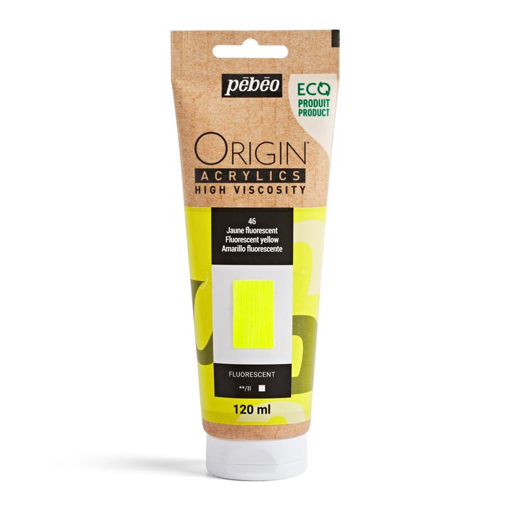 Pebeo ORIGIN akrilfesték 120 ml – Fluoreszkáló sárga