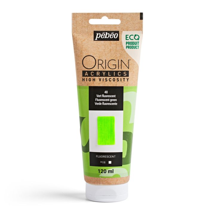 Pebeo ORIGIN akrilfesték 120 ml – Fluoreszkáló zöld