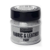 Festék textiliákra és bőrre Pentart 50 ml – Glittering silver