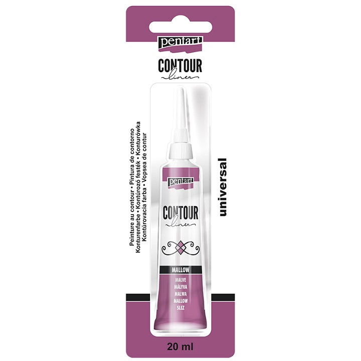 PENTART kontúrozó festék - 20 ml – mályva