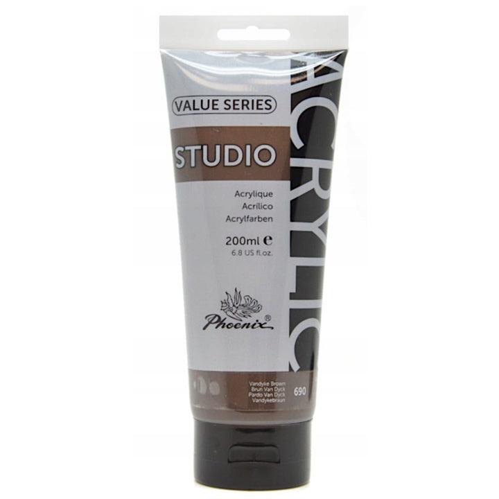Akrilfesték PHOENIX 200 ml – 690 Vandyke Brown