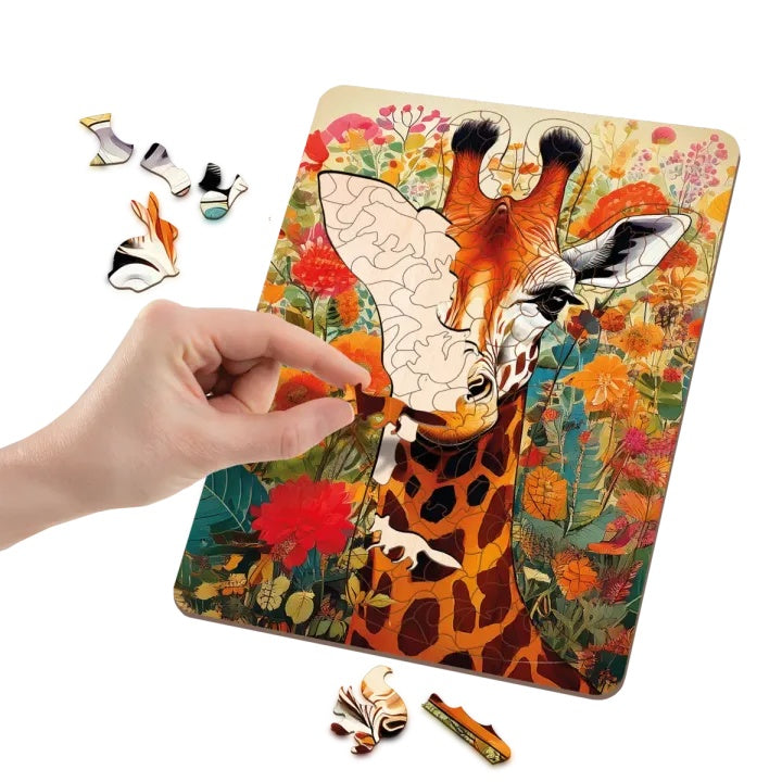 Fa puzzle Zsiráf 130 db