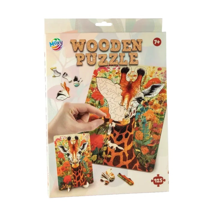 Fa puzzle Zsiráf 130 db
