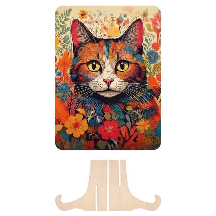 Fa puzzle Macska egyedi formákkal 130 db