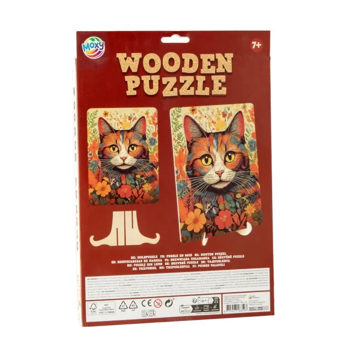 Fa puzzle Macska egyedi formákkal 130 db