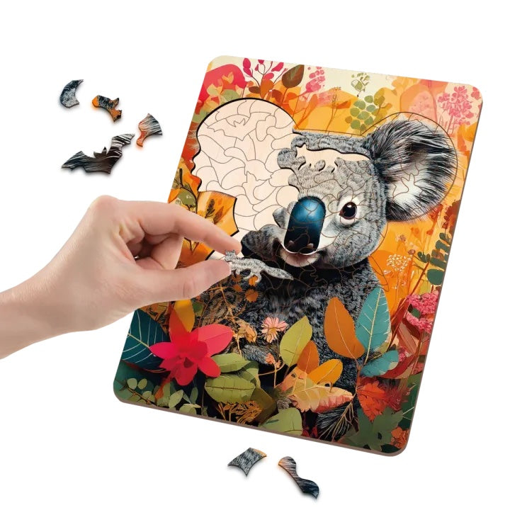 Fa puzzle Koala egyedi formák 130 db MOXY