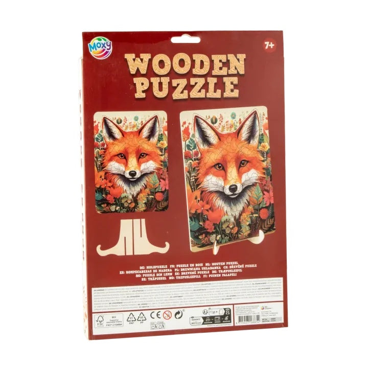 Fa puzzle Róka - 130 db egyedi forma a MOXY-tól