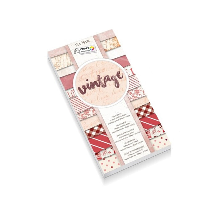 Scrapbooking papír Craft Sensations 15x30 cm - 24 lapos – Vintage Pink