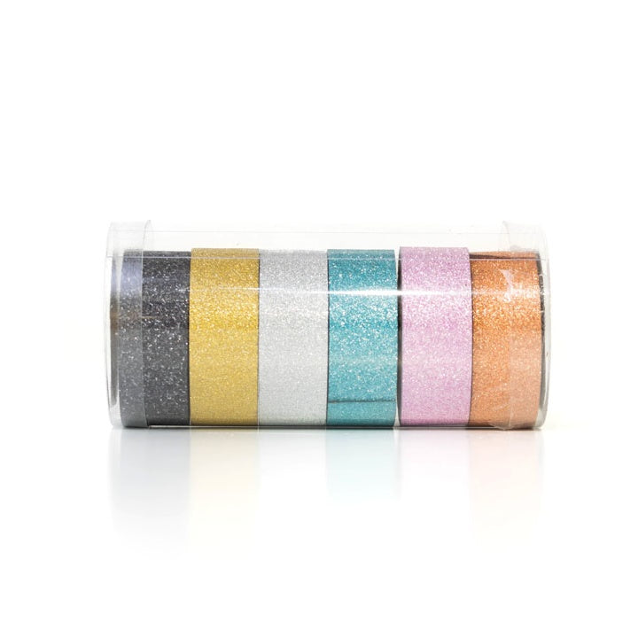 Washi szalag készlet 6 x 2.5 m – csillám arany