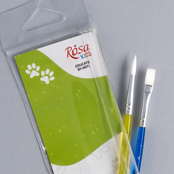 ROSA Kids szintetikus ecsetkészlet 2 db | kerek 6-os, lapos 6-os