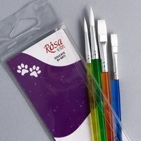 ROSA Kids szintetikus ecsetkészlet 4 db | kerek 6, 8, lapos 6, 10-es méret