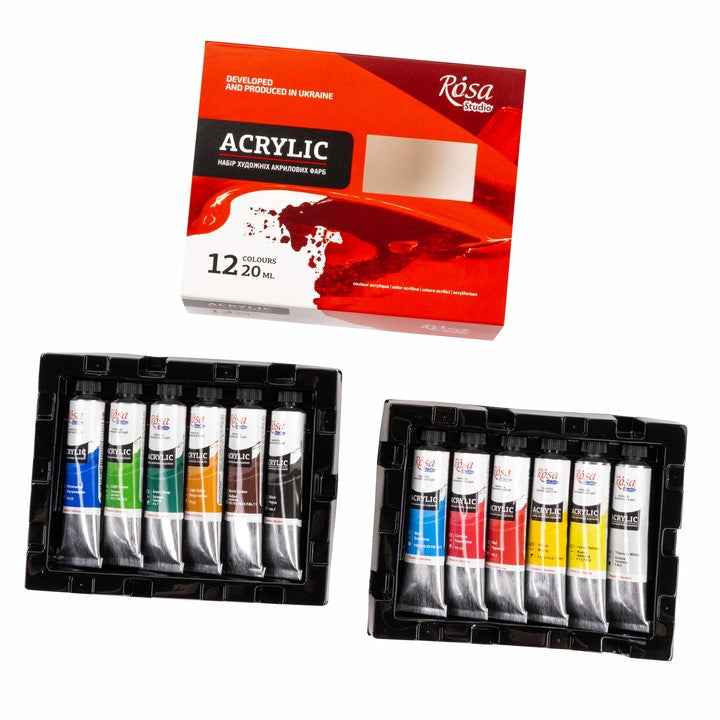 ROSA STUDIO akrilfesték készlet | 12x20 ml