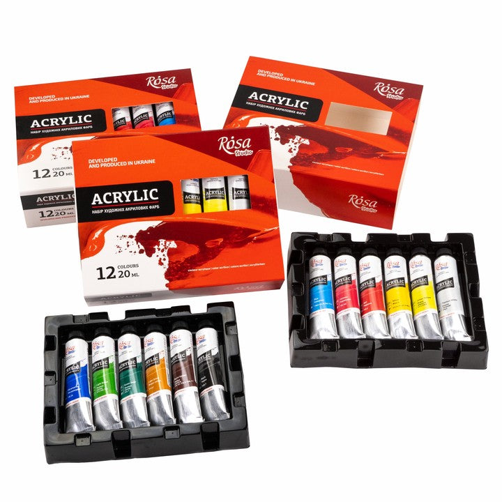 ROSA STUDIO akrilfesték készlet | 12x20 ml