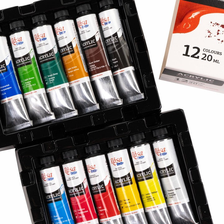 ROSA STUDIO akrilfesték készlet | 12x20 ml