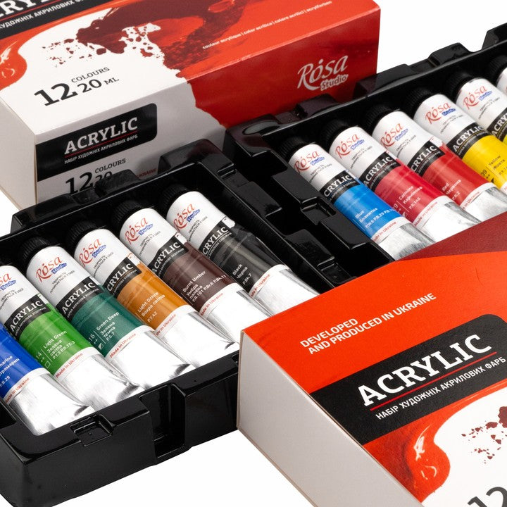 ROSA STUDIO akrilfesték készlet | 12x20 ml