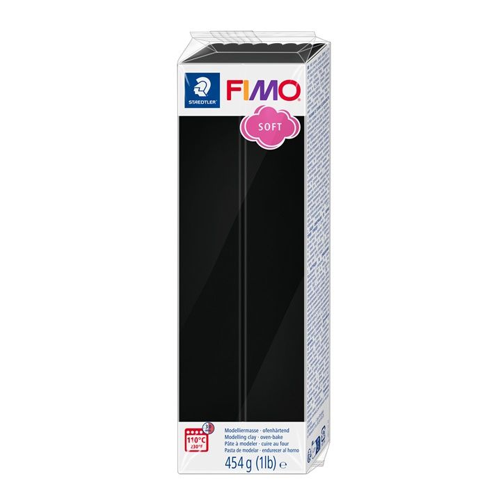FIMO puha polimer gyurma 454g – fekete