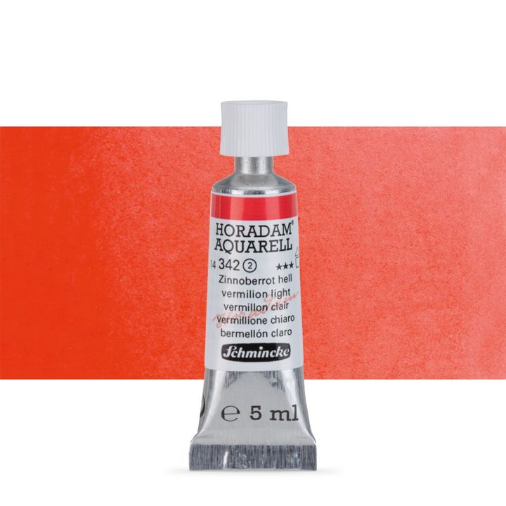 Schmincke Horadam akvarell festékek tubusban 5ml – 342 Vermilion Light