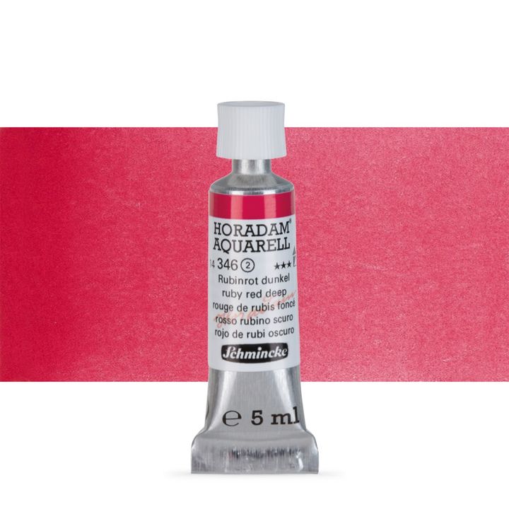 Schmincke Horadam akvarell festékek tubusban 5ml – 346 Ruby Red Deep