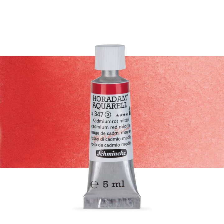 Schmincke Horadam akvarell festékek tubusban 5ml – 347 Cadmium Red Middle