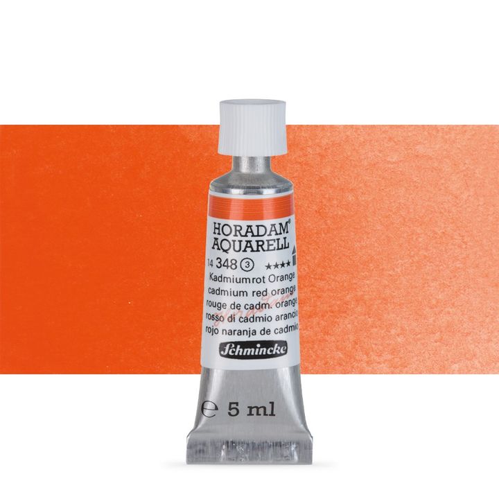 Schmincke Horadam akvarell festékek tubusban 5ml – 348 Cadmium Red Orange