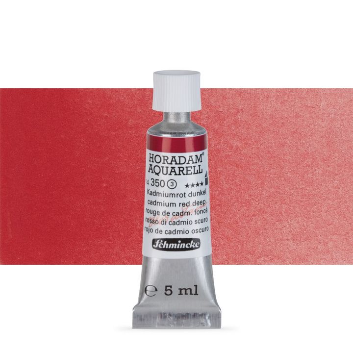 Schmincke Horadam akvarell festékek tubusban 5ml – 350 Cadmium Red Deep