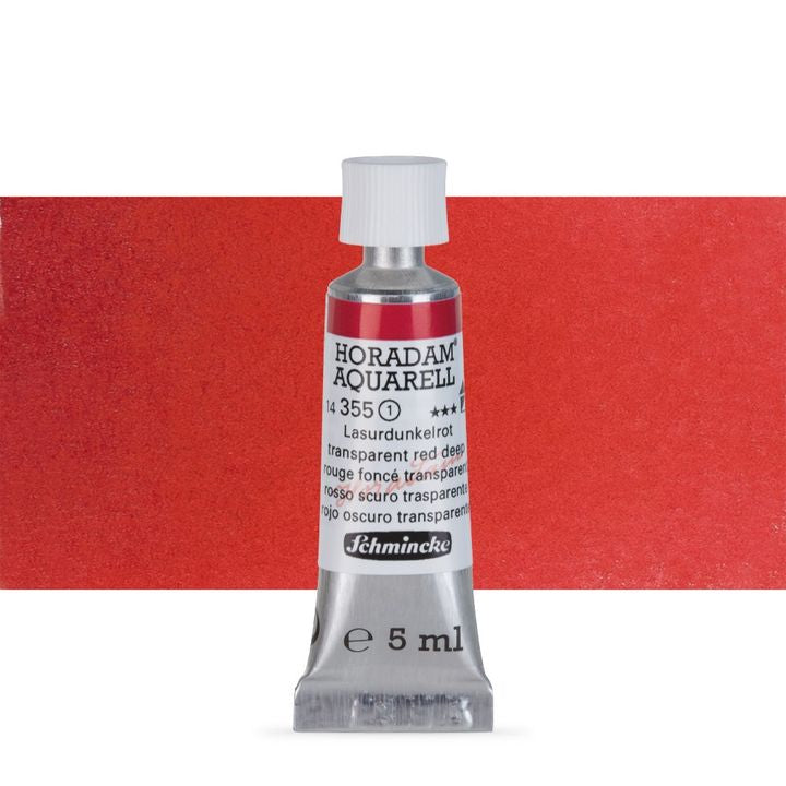 Schmincke Horadam akvarell festékek tubusban 5ml – 355 Transparent Red Deep