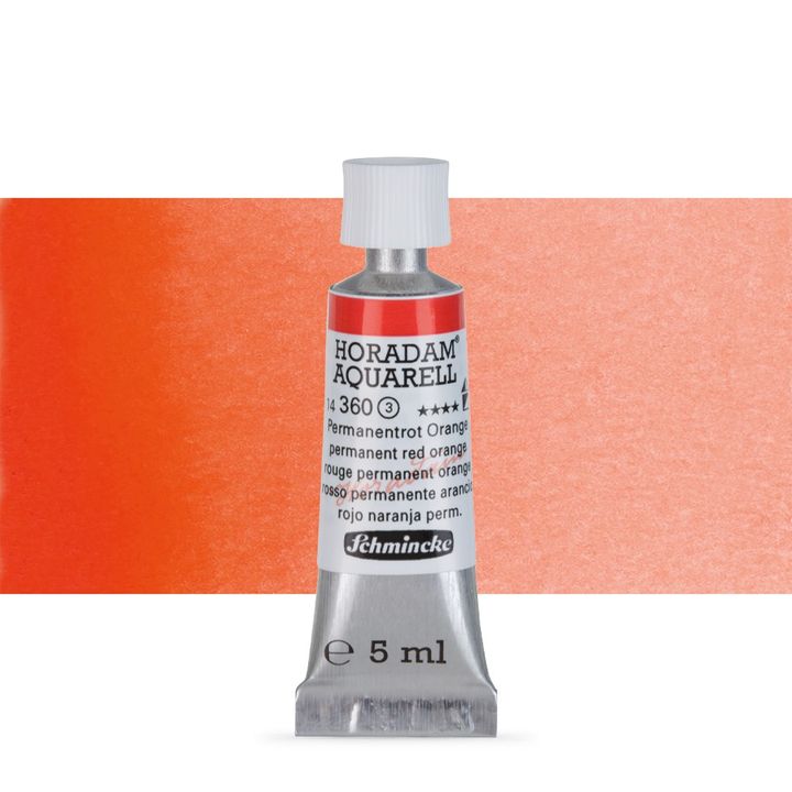 Schmincke Horadam akvarell festékek tubusban 5ml – 360 Permanent Red Orange