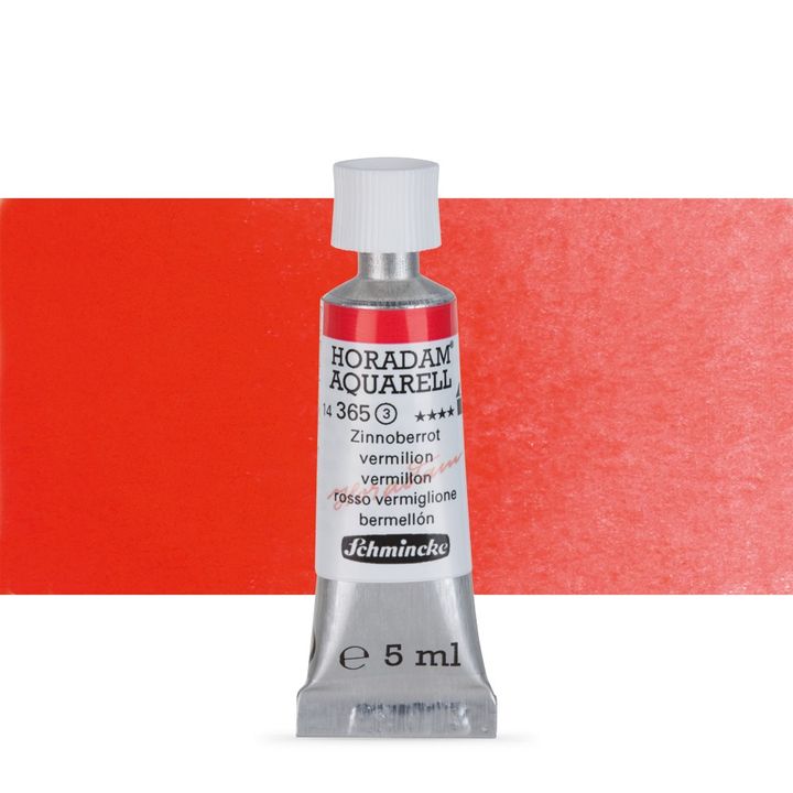 Schmincke Horadam akvarell festékek tubusban 5ml – 365 Vermilion