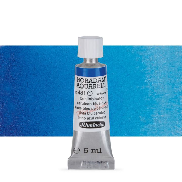 Schmincke Horadam akvarell festékek tubusban 5ml – 481 Cerulean Blue Hue