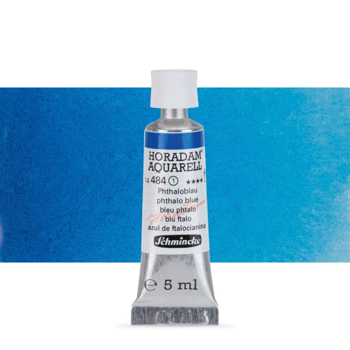 Schmincke Horadam akvarell festékek tubusban 5ml – 484 Phthalo Blue