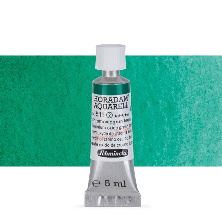 Schmincke Horadam akvarell festékek tubusban 5ml – 511 Chromium Oxide Green Brilliant