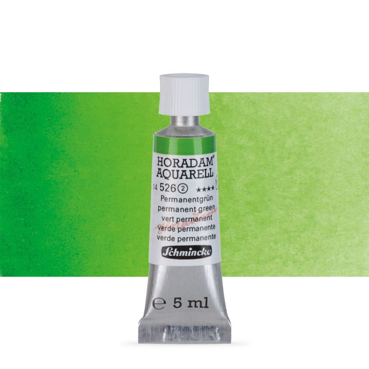 Schmincke Horadam akvarell festékek tubusban 5ml – 526 Permanent Green