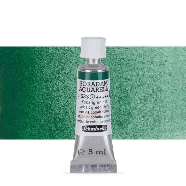 Schmincke Horadam akvarell festékek tubusban 5ml – 533 Cobalt Green Dark