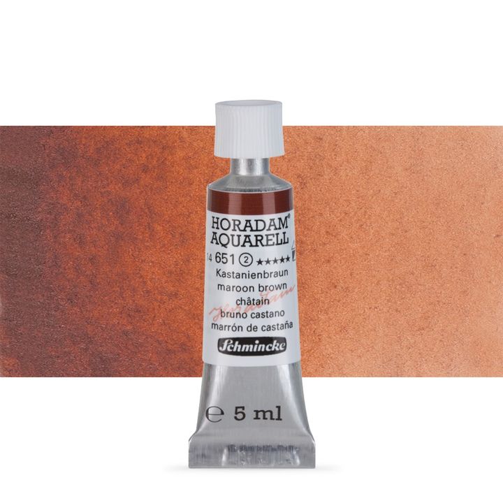 Schmincke Horadam akvarell festékek tubusban 5ml – 651 Maroon Brown