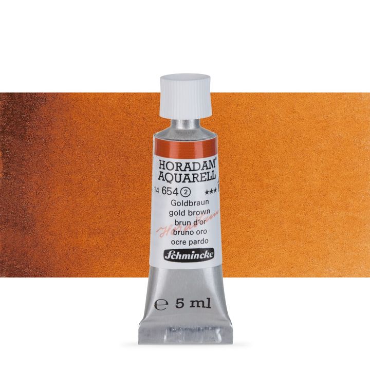 Schmincke Horadam akvarell festékek tubusban 5ml – 654 Gold Brown