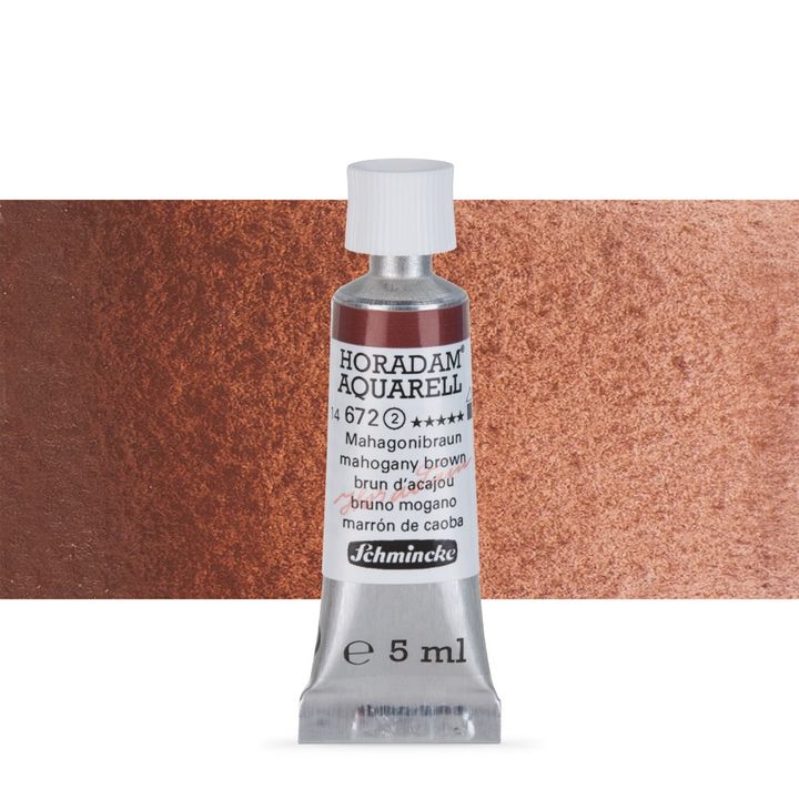 Schmincke Horadam akvarell festékek tubusban 5ml – 672 Mahogany Brown
