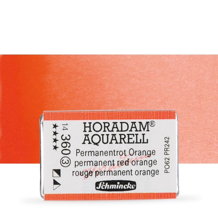 Schmincke Horadam akvarell festékek – 360 Permanent Red Orange