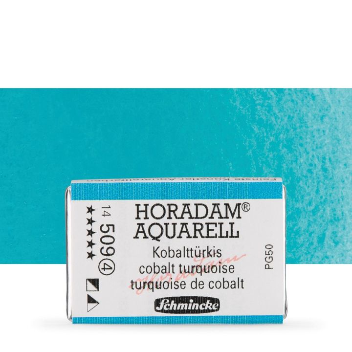 Schmincke Horadam akvarell festékek – 509 Cobalt Turquoise