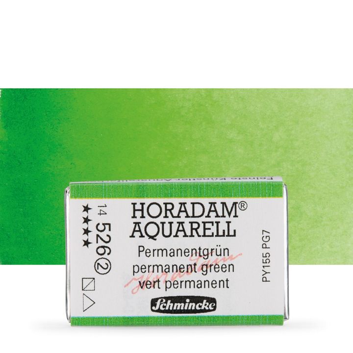 Schmincke Horadam akvarell festékek – 526 Permanent Green