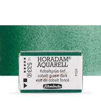 Schmincke Horadam akvarell festékek – 533 Cobalt Green Dark