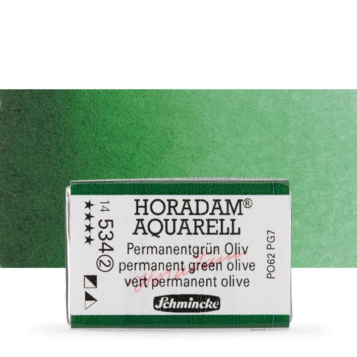 Schmincke Horadam akvarell festékek – 534 Permanent Green Olive
