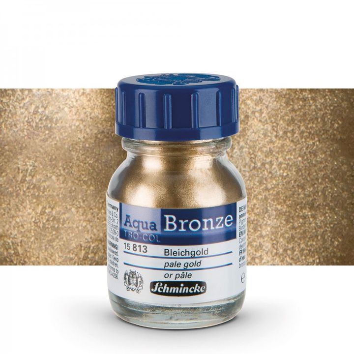 Metalikus pigmentpor Aqua-Bronze Schmincke 50 ml – 15 813 világos arany