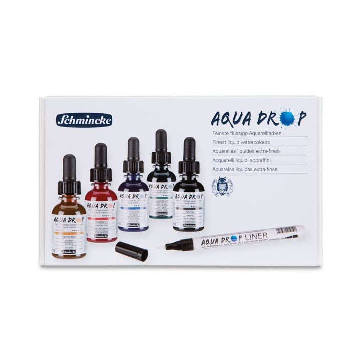 Schmincke AQUA DROP akvarellfesték készlet - 5 x 30 ml + liner
