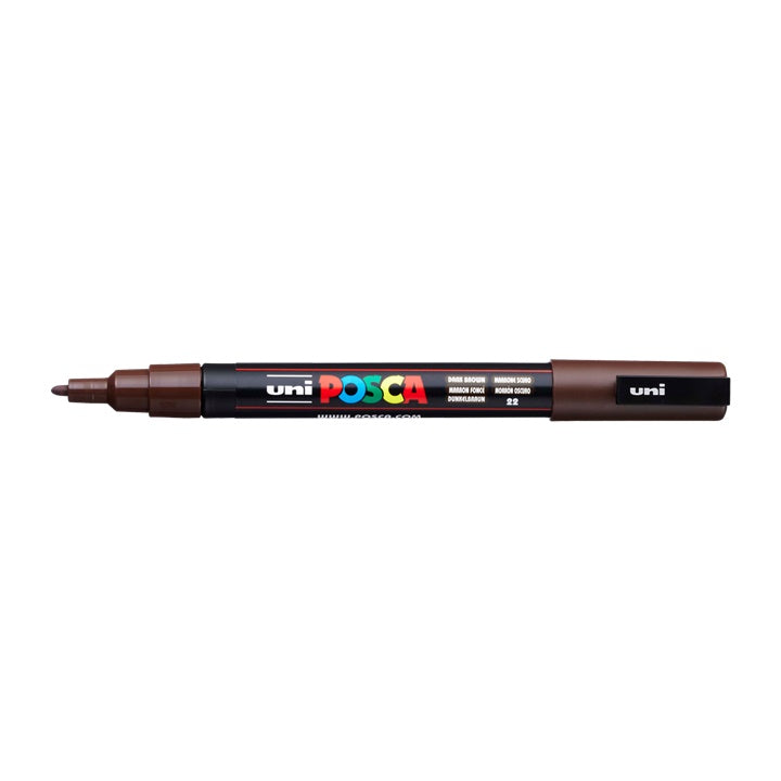 Marker UNI POSCA PC-3M 0.9 - 1.3 MM – sötétbarna (22)